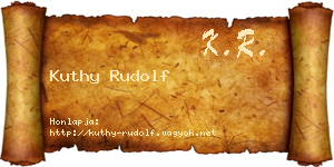 Kuthy Rudolf névjegykártya